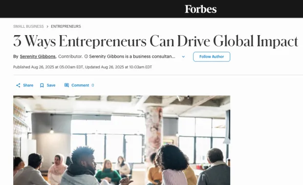 Entrepreneurs Can Drive Global Impact